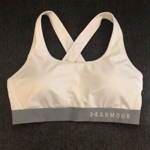 White Under Armour sports bra